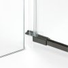 NEW TRENDY Kabina prysznicowa AVEXA GUNMETAL BRUSHED 1D pięciokątna asymetryczna L 100x80x200 szkło czyste 6mm Active Shield 2.0 - drzwi prawe EXK-3836